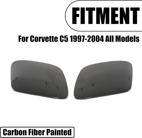 2PCS Headlight Cover for Corvette C5 1997-2004 Factory Style OE Replacement Part ABS Plastic Driver Side Passenger Side (Glossy Black) in Kuwait