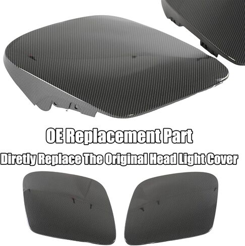 2PCS Headlight Cover for Corvette C5 1997-2004 Factory Style OE Replacement Part ABS Plastic Driver Side Passenger Side (Glossy Black) in Kuwait