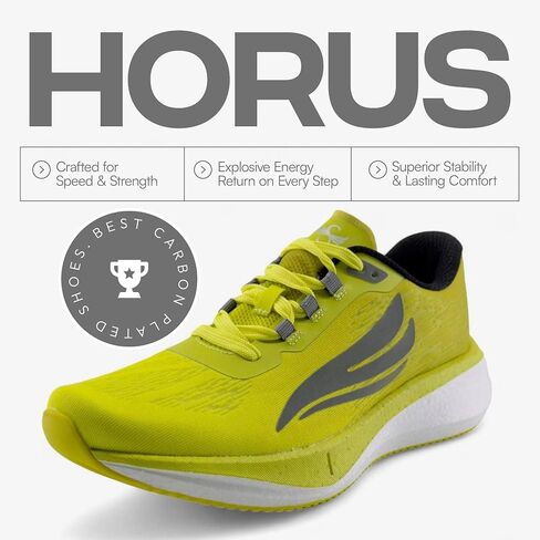 Swift Running Horus Men's Blue Carbon Plate Running - مدربون الأداء خفيف الوزن مع تقنية عاكسة للإيقاع ، الفواصل الزمنية ، الماراثون ، صالة الألعاب الرياضية والمطحنة in Kuwait