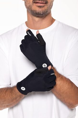 Coolibar UPF 50+ Unisex MaxShield Multi-Sport Fingerless Gloves, Sleek Grey, X-Small, Solid - Sun Protective in Saudi Arabia