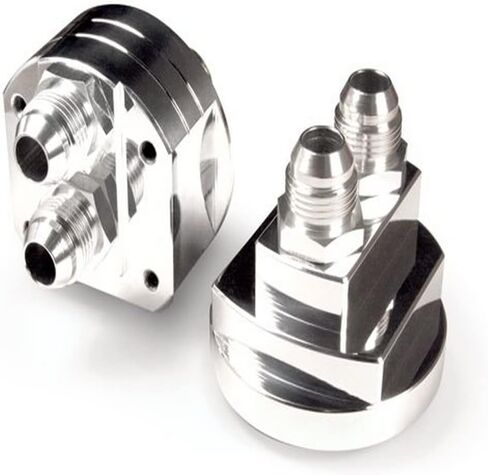 Remote Oil Filter Relocation Kit - Polished in Saudi Arabia