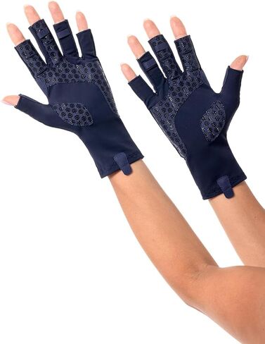 Coolibar UPF 50+ Unisex MaxShield Multi-Sport Fingerless Gloves, Sleek Grey, X-Small, Solid - Sun Protective in Kuwait