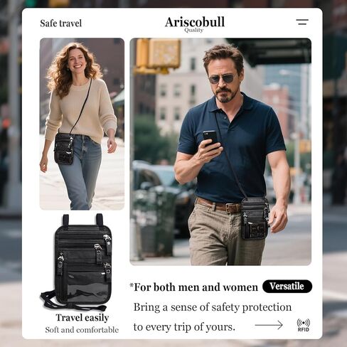 Neck Wallet - Rfid Wallet Women - passport holder for travel - Travel Wallet Passport Holder For Travel Women - 10.3x6.8inch (Dark Coffe) in Kuwait