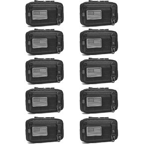 2 Pack Tactical Molle Admin Pouch with US Flag Patch and Keychain - Utility Laser Cut Tactical EDC Tool Pouch Bag Horizontal Modular Pouches Utility Tool Pouch in Kuwait