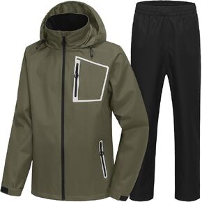 SWISSWELL Men's Rain Suit Golf Rain Gear for Men Waterproof Work Heavy Duty Rain Jacket and Pants in Kuwait