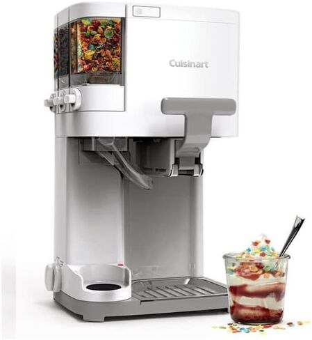 Cuisinart Soft Serve Ice Cream Machine- Mix It In Ice Cream Maker for Frozen Yogurt, Sorbet, Gelato, Drinks 1.5 Quart, White, ICE-48 in Saudi Arabia