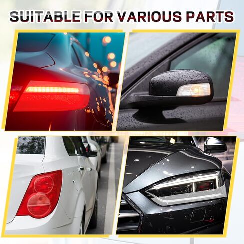 Patelai 2 Rolls 3.94 ft X 11.81 Inches Self Adhesive Repair Light Tape Auto Tail Light Tape Fog Lights Tint Tape Headlight Lens Tape (Red, Clear) in Saudi Arabia