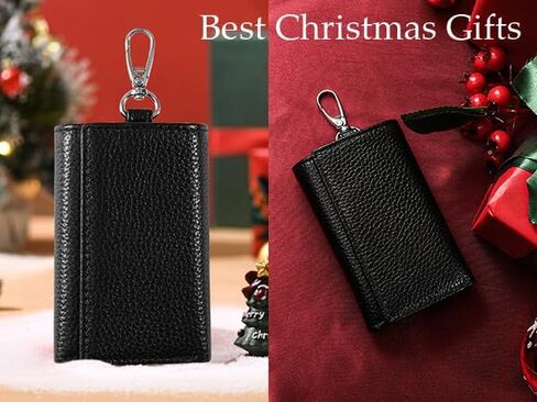 Meichoon key case محافظ جلدية محفظة محمولة حاملي مفاتيح عملة صغيرة الحجم multi حامل البطاقة الأنيق لمكتب المنظم ، xf09 أسود in Saudi Arabia