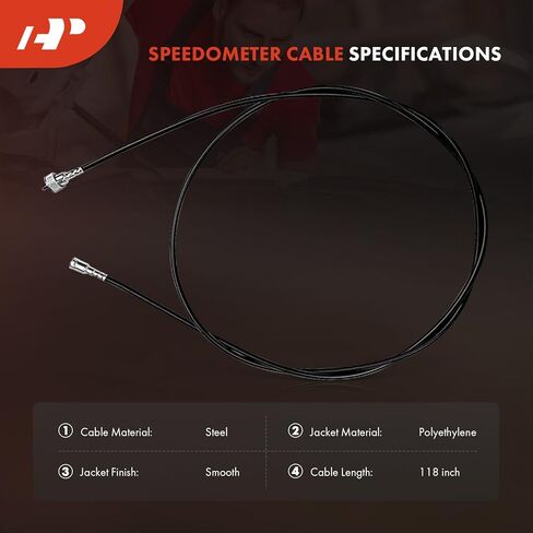 A-Premium 100 inch Speedometer Cable Compatible with Chevrolet Malibu, Impala, Camaro, Corvette, Caprice, Blazer, Camino, Celebrity, Bel Air, K10 K20 Suburban & Buick Regal & Oldsmobile & Pontiac in Kuwait