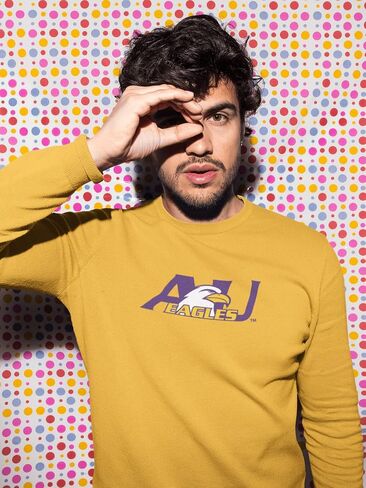 CreateMyTee | Ashland University AU Mascot Crewneck Sweatshirt in Saudi Arabia
