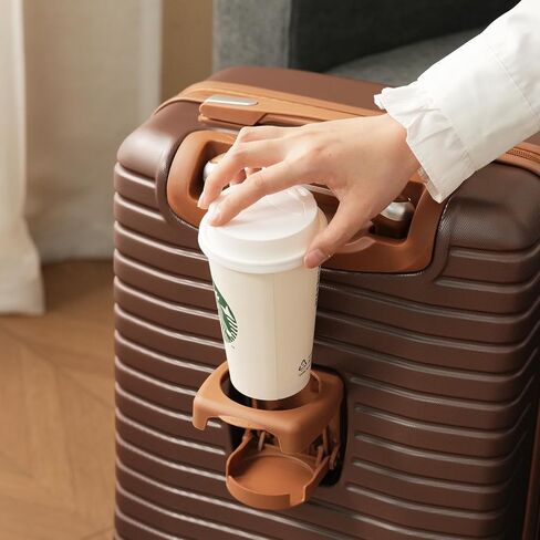 Merax Hardshell Luggage Set with TSA Lock, 20-Inch Airline Approved Carry-On with Cup Holder, 28" Checked Suitcase, Lightweight Spinner Luggage for Travel (Blue, 20/28) in Kuwait