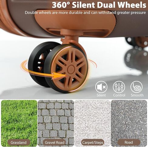 Merax Hardshell Luggage Set with TSA Lock, 20-Inch Airline Approved Carry-On with Cup Holder, 28" Checked Suitcase, Lightweight Spinner Luggage for Travel (Blue, 20/28) in Kuwait