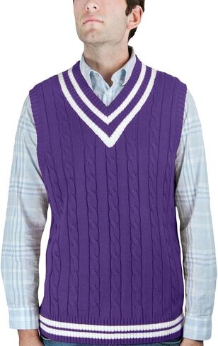 Blue Ocean Cricket Cable Sweater Vest in Kuwait
