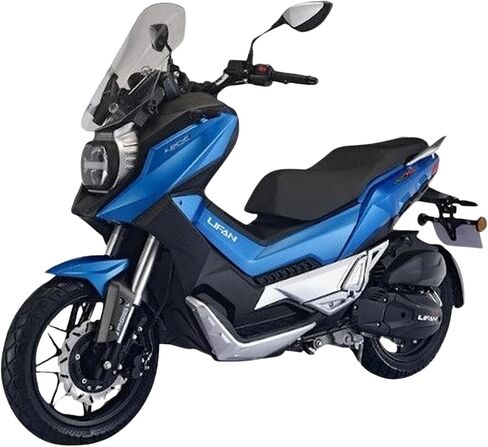 Lifan KPV 150 | 150cc Adventure Scooter | Fuel-Injected | Liquid-Cooled | Automatic CVT | 98 MPG | Front & Rear Disk Brakes | USB Port | Gas EFI ADV Scooter | Street Legal Delivery Moped with Storage in Kuwait