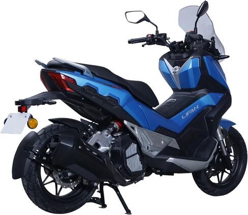 Lifan KPV 150 | 150cc Adventure Scooter | Fuel-Injected | Liquid-Cooled | Automatic CVT | 98 MPG | Front & Rear Disk Brakes | USB Port | Gas EFI ADV Scooter | Street Legal Delivery Moped with Storage in Kuwait