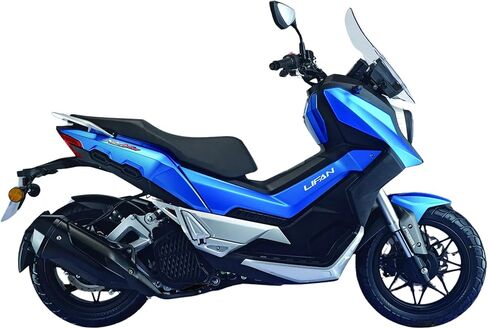 Lifan KPV 150 | 150cc Adventure Scooter | Fuel-Injected | Liquid-Cooled | Automatic CVT | 98 MPG | Front & Rear Disk Brakes | USB Port | Gas EFI ADV Scooter | Street Legal Delivery Moped with Storage in Kuwait