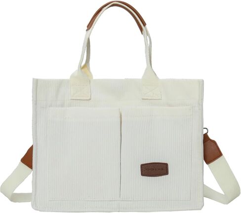 Women Canvas Tote Bag With Pockets Crossbody Bags for Women Casual Hobo Messenger Bag Shoulder Bag Handbag for Women in Kuwait