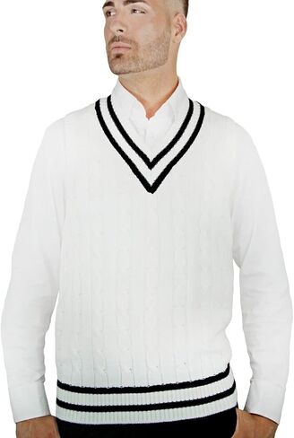 Blue Ocean Cricket Cable Sweater Vest in Kuwait
