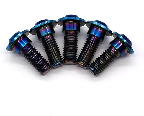 مسامير تثبيت دوار قرص الفرامل الخلفية لـ Yamaha YZF R1 2004-2021 ، R6 03-19 ، MT-10 FZ-10 ABS 2016-2020 Titanium Tapered Torx Screws M8x22 Blue 5 PCS in Saudi Arabia