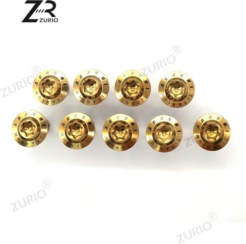 10 PCS M8X22MM Titanium Alloy Front Disc Discors Doct Brocks Progms متوافقة مع Ninja 650 EX650 Z900 Z900 2017-2022 ، Z900RS 18-22 ، Daytona 675 2006-2016 ، Street Triple 675 2007-2012 ، Gold in Saudi Arabia