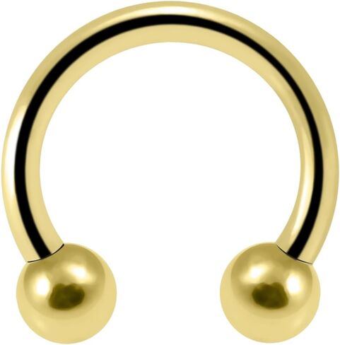 925 Sterling Silver Internally Threaded 16 Gauge Circular Barbell with Ball - Septum Ring - Silver Tragus Piercing - Silver Horseshoe Body Piercing Jewelry in Saudi Arabia