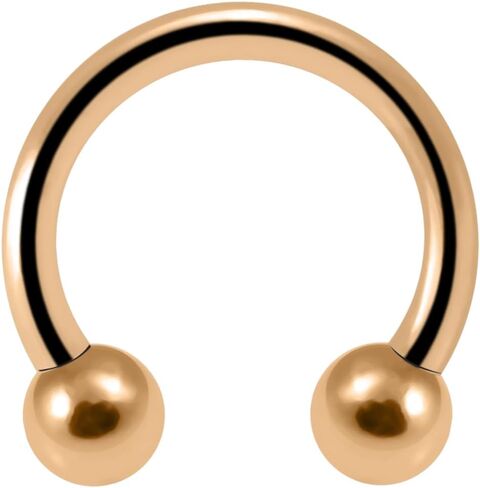 925 Sterling Silver Internally Threaded 16 Gauge Circular Barbell with Ball - Septum Ring - Silver Tragus Piercing - Silver Horseshoe Body Piercing Jewelry in Saudi Arabia