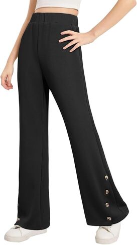 blibean Tween Girls Bell Bottom School Uniform Pants Stretchy Leggings Size 6-15 Years in Saudi Arabia