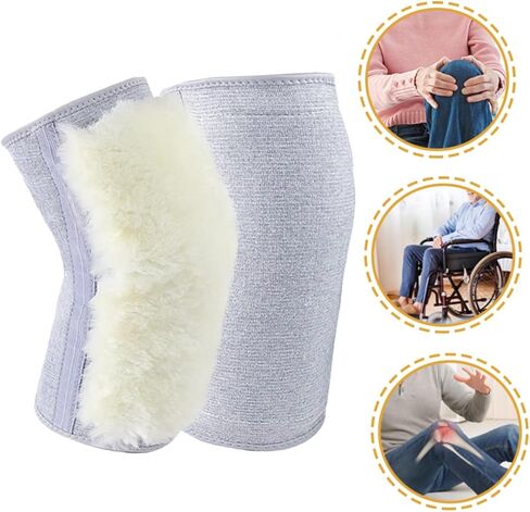 فاليكلود 1PAIR أكمام ركبة دافئة سميكة للرياضة غطاء الساق الواقي للركوب الدراجات أنشطة في الهواء الطلق مريحة تصميم رمادي XL in Kuwait