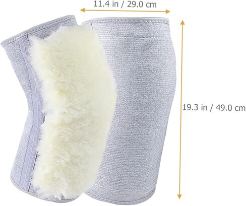 فاليكلود 1PAIR أكمام ركبة دافئة سميكة للرياضة غطاء الساق الواقي للركوب الدراجات أنشطة في الهواء الطلق مريحة تصميم رمادي XL in Kuwait
