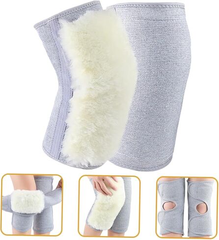 فاليكلود 1PAIR أكمام ركبة دافئة سميكة للرياضة غطاء الساق الواقي للركوب الدراجات أنشطة في الهواء الطلق مريحة تصميم رمادي XL in Kuwait
