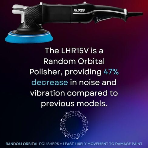 RUPES LHR15V BIGFOOT MARK V RANDAY ORBITALERER - انخفاض الضوضاء والاهتزازات - كفاءة المحرك المحسنة - تتطلب التروس الحد الأدنى من التشحيم - توازنًا مثاليًا - قبضة مستقرة in Saudi Arabia
