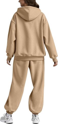 SHESHOW Fall Outfits for Women Oversized Zip up Hoodie Sweatshirt Jogger Sweatpants 2 Piece Sweatsuits Lounge Sets in Saudi Arabia