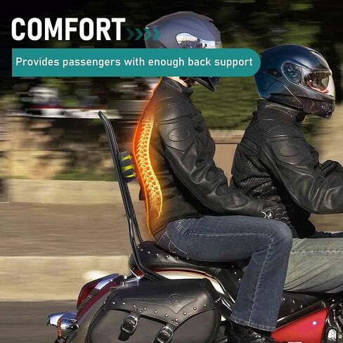 MoKitDora 22.5" Detachable Backrest Holdfast Sissy Bar for 2018-later Softail Heritage Classic Street Bob Slim Deluxe Standard FLDE FLHC FLHCS FLSL FXBB FXBBS FXST models, Black in Saudi Arabia