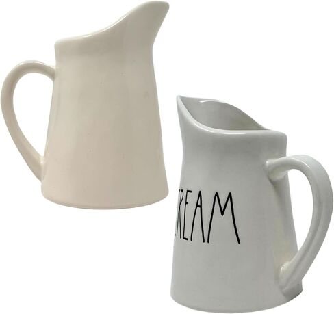 Rae Dunn SUGAR Jar + CREAM Creamer Set مع صينية خشبية in Kuwait