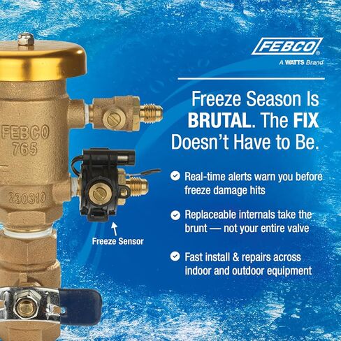 مانع تدفق الهواء الخلفي لكسارة الضغط من فبكو T765DUB، إيقاف تشغيل ربع دورة، جاهز ذكي، 3/4 بوصة in Kuwait