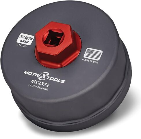 مفتاح فلتر الزيت من موتيفكس تولز متوافق مع فلاتر الزيت Motorcraft FL-400S، FL-500S، FL-910S وMazda YF09-14-302A، LF05-14-302B - حجم مزدوج يناسب تصميم فلتر Motorcraft الأصلي والجديد in Kuwait