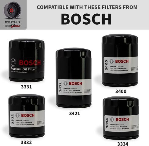 مفتاح فلتر الزيت من موتيفكس تولز متوافق مع فلاتر الزيت Motorcraft FL-400S، FL-500S، FL-910S وMazda YF09-14-302A، LF05-14-302B - حجم مزدوج يناسب تصميم فلتر Motorcraft الأصلي والجديد in Kuwait