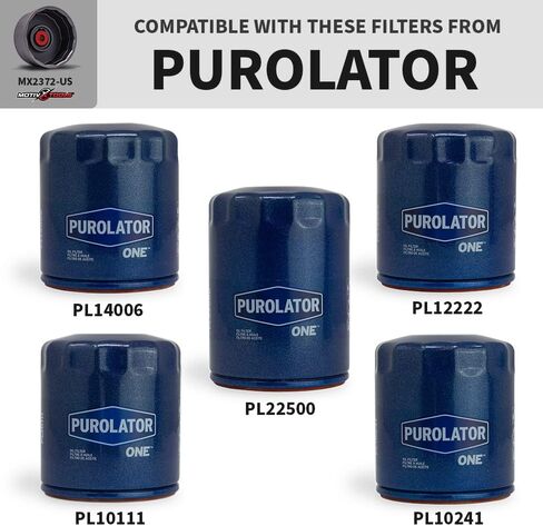 مفتاح فلتر الزيت من موتيفكس تولز متوافق مع فلاتر الزيت Motorcraft FL-400S، FL-500S، FL-910S وMazda YF09-14-302A، LF05-14-302B - حجم مزدوج يناسب تصميم فلتر Motorcraft الأصلي والجديد in Kuwait