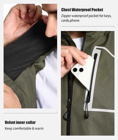 SWISSWELL Men's Rain Suit Golf Rain Gear for Men Waterproof Work Heavy Duty Rain Jacket and Pants in Kuwait