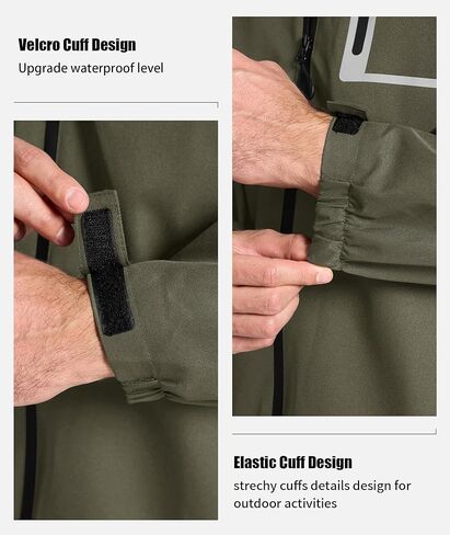 SWISSWELL Men's Rain Suit Golf Rain Gear for Men Waterproof Work Heavy Duty Rain Jacket and Pants in Kuwait