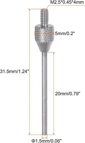 HARFINGTON Contact Needle Point 40mm Length 3mm Dia M2.5 Thread Universal Flat Tungsten Steel for Dial Test Indicator in Saudi Arabia