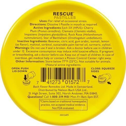 Bach Rescue Pastilles, Blackcurrant 50 g - Pack of 6 in Saudi Arabia