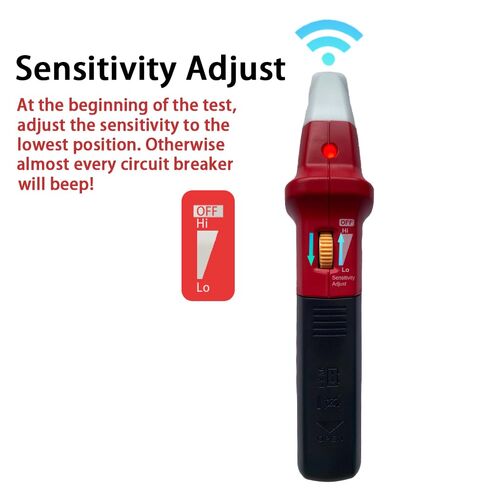 UNI-T UT25A Digital AC Circuit Breaker Finder and Tracker Kit with Electrical Integrated GFCI Outlet Socket Tester, Working on AC 90-120V, Adjustable Sensitivity Buzzer Indication, Flashing LEDs in Saudi Arabia