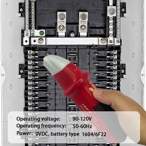 UNI-T UT25A Digital AC Circuit Breaker Finder and Tracker Kit with Electrical Integrated GFCI Outlet Socket Tester, Working on AC 90-120V, Adjustable Sensitivity Buzzer Indication, Flashing LEDs in Saudi Arabia