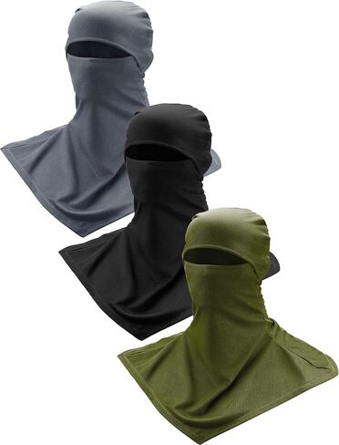 SATINIOR 3 Piece Balaclava Face Cover Sun Protection Neck Cover Summer Balaclava for Men Women Outdoor Sports UV Protector in Kuwait