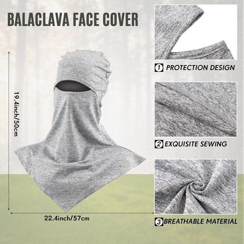 SATINIOR 3 Piece Balaclava Face Cover Sun Protection Neck Cover Summer Balaclava for Men Women Outdoor Sports UV Protector in Saudi Arabia