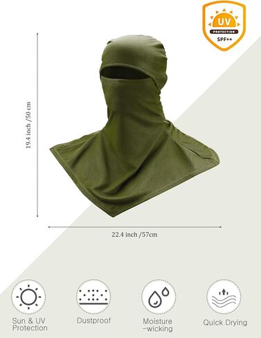 SATINIOR 3 Piece Balaclava Face Cover Sun Protection Neck Cover Summer Balaclava for Men Women Outdoor Sports UV Protector in Kuwait