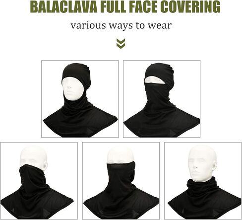 SATINIOR 3 Piece Balaclava Face Cover Sun Protection Neck Cover Summer Balaclava for Men Women Outdoor Sports UV Protector in Kuwait