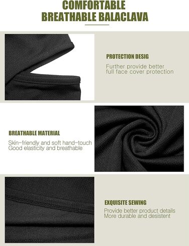 SATINIOR 3 Piece Balaclava Face Cover Sun Protection Neck Cover Summer Balaclava for Men Women Outdoor Sports UV Protector in Kuwait