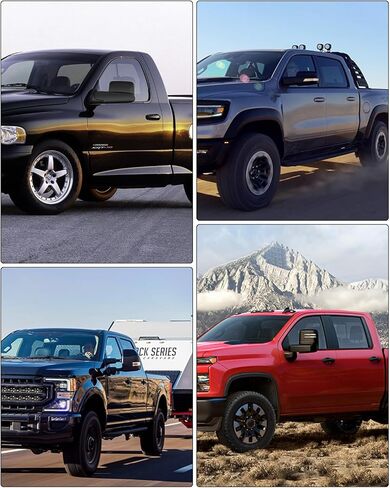 ECCPP Towing Mirrors Left and Right Side Tow Mirrors Replacement fit for 1998-2002 for Dodge for Ram 1500 2500 3500 Truck with Power Adjusted Heated No Light Pair Mirrors Manual Filp up in Kuwait